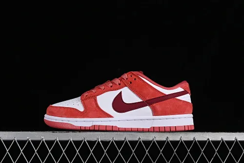 All categories Nk SB Dunk series Nk SB Dunk Low low-top sneakers Nk SB Dunk Low Retro "Valentine's Day 2024" White Rose Red Valentine's Day SB low-top casual sports skateboard shoes FQ7056-100